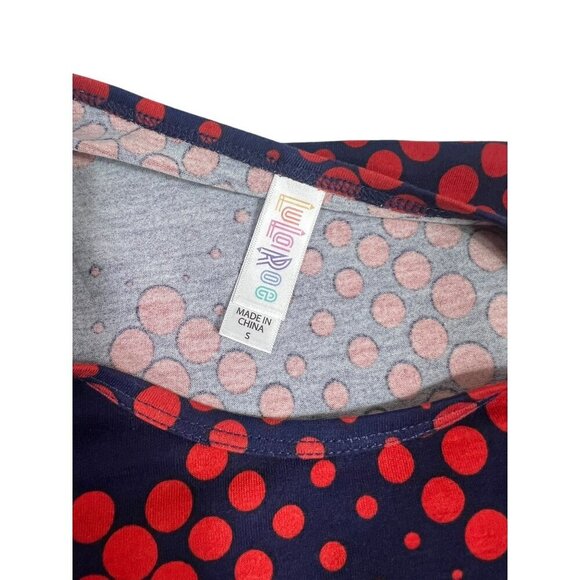 LuLaRoe Women's Navy Blue & Red Classic T - Picture 3 of 5